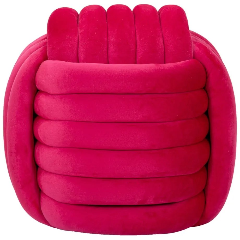 Taburet roz cu tapițerie din catifea Softy – Mauro Ferretti
