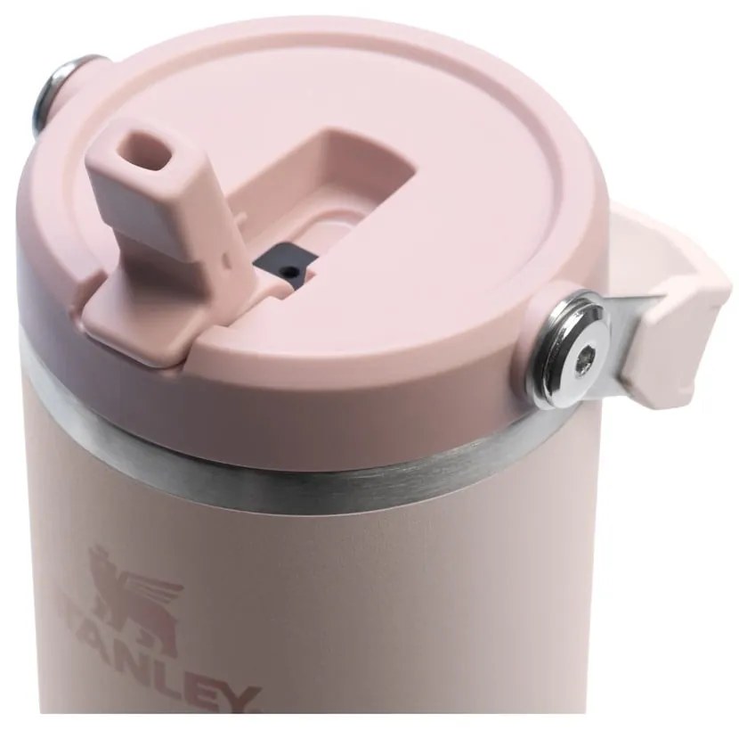 Termos roz deschis din oțel inoxidabil 890 ml IceFlow™ Flip Straw 2.0 Tumbler Rose Quartz – Stanley