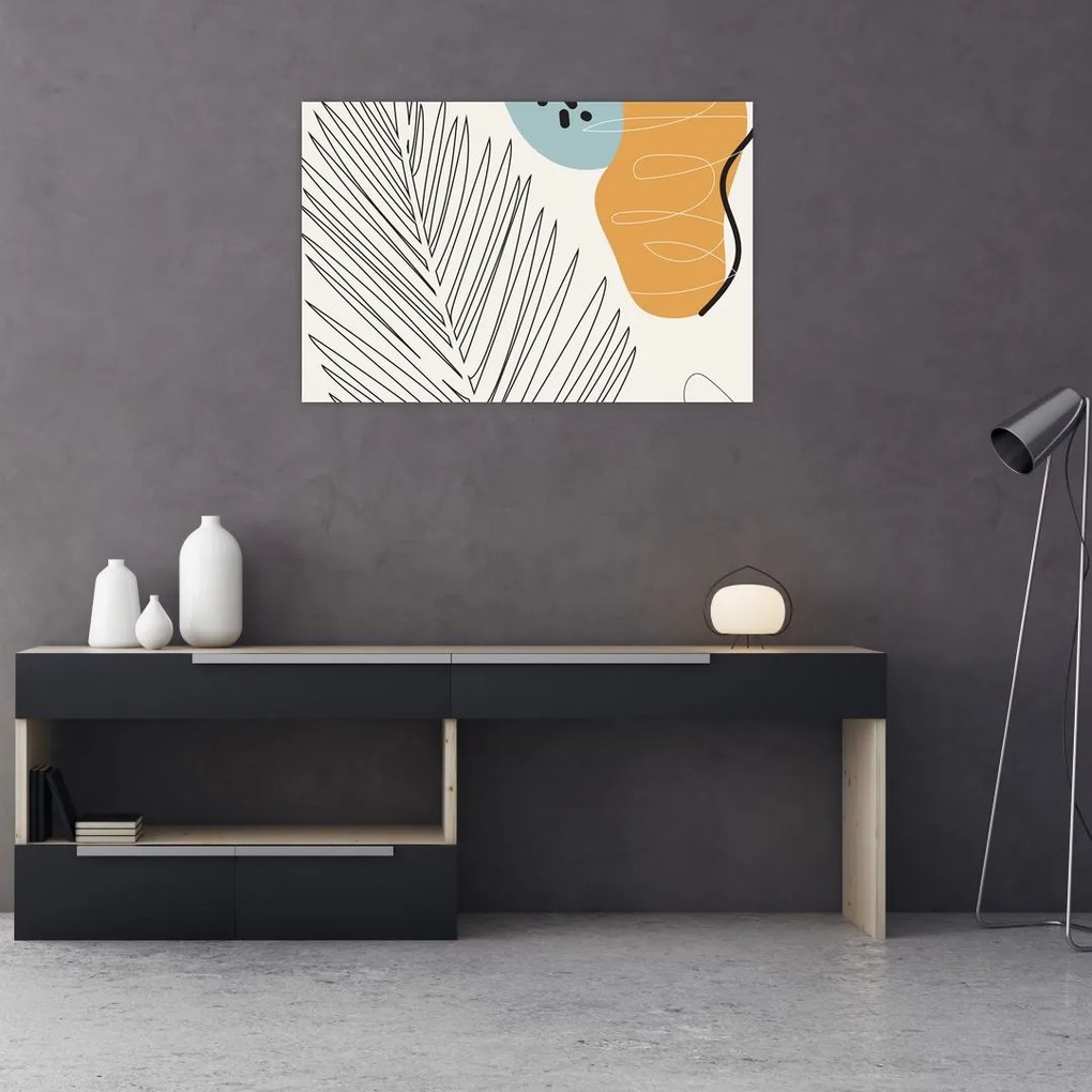 Tablou - Ilustrație de frunze (90x60 cm)