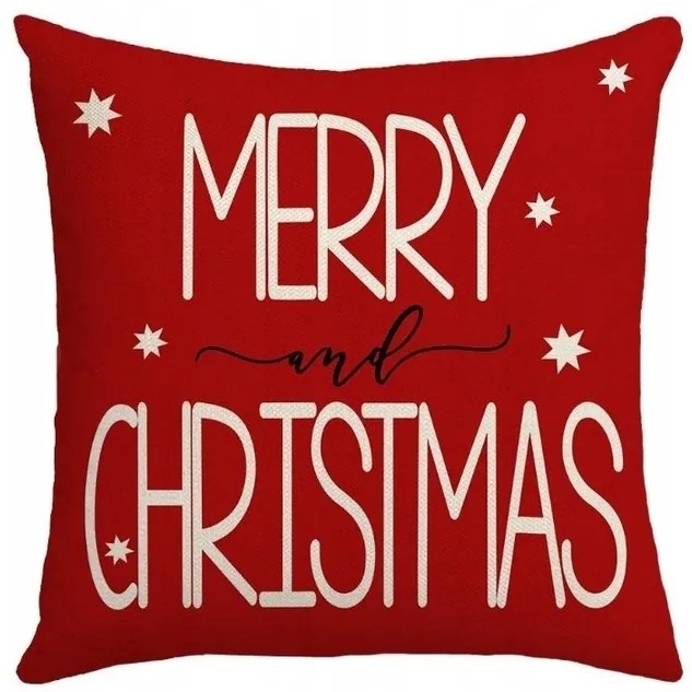 Husa de pernă de Crăciun MERRY CHRISTMAS 45x45 cm, roșu