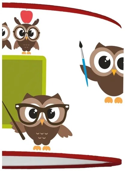 Lustră pe cablu pentru copii OWLS Duolla MULTI 1xE27/15W/230V d. 35 cm