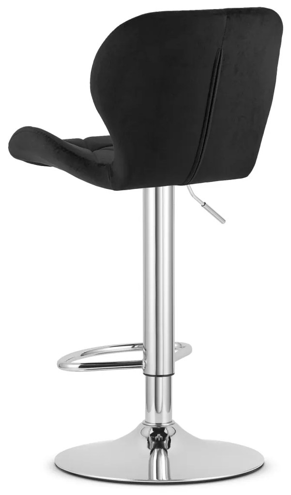 Scaun de bar WEST VELVET, neagra