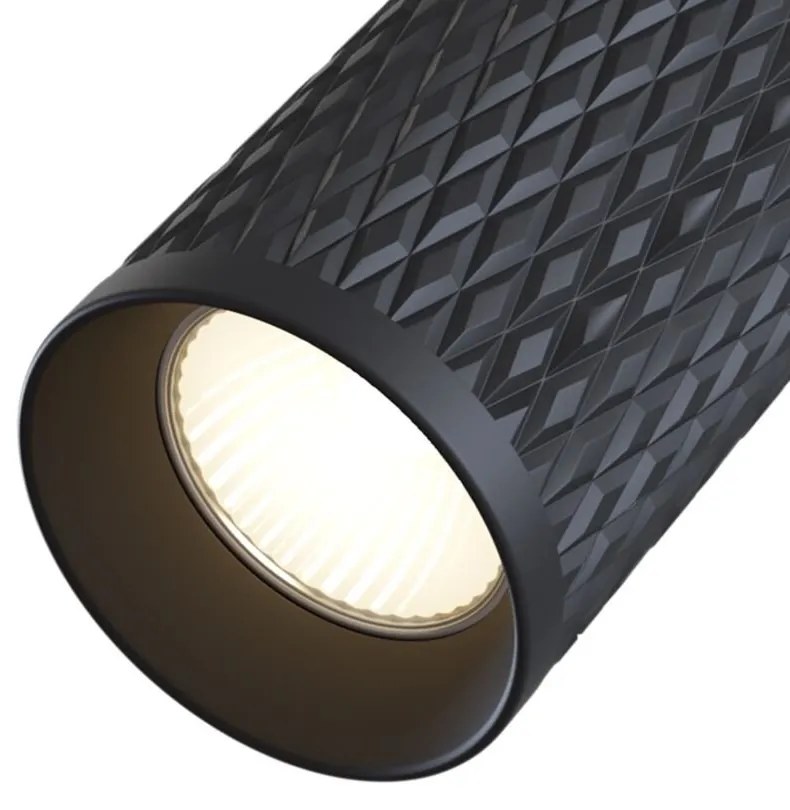 Aplica de perete / tavan design tehnic Focus negru