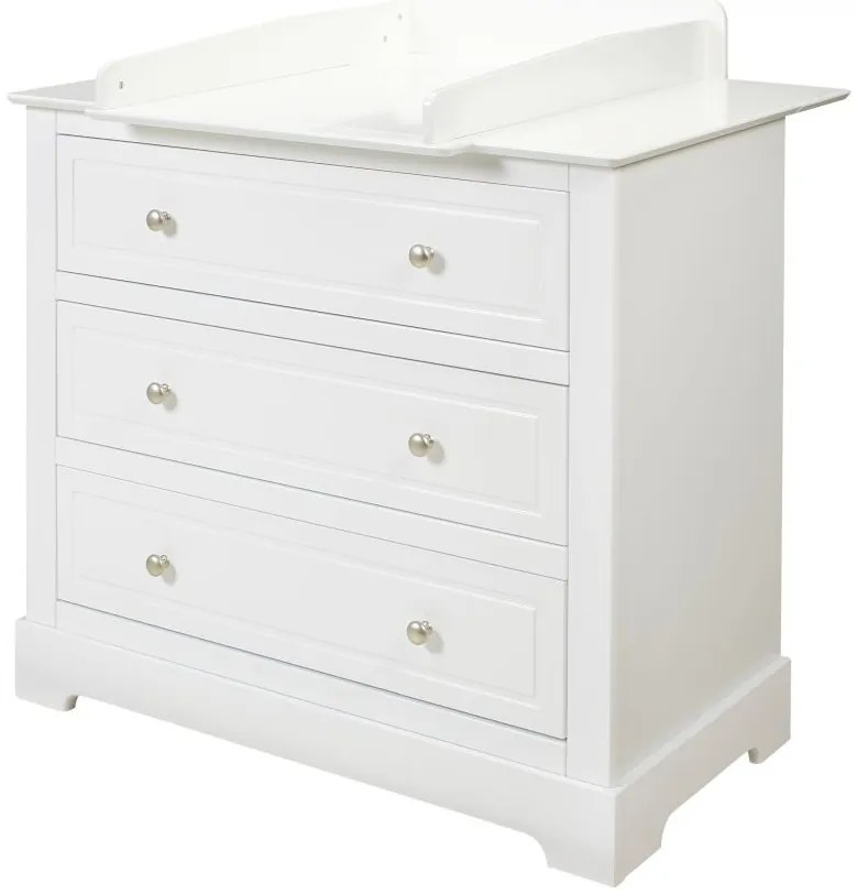 Comoda Marylou alba cu 3 sertare L102,6 cm