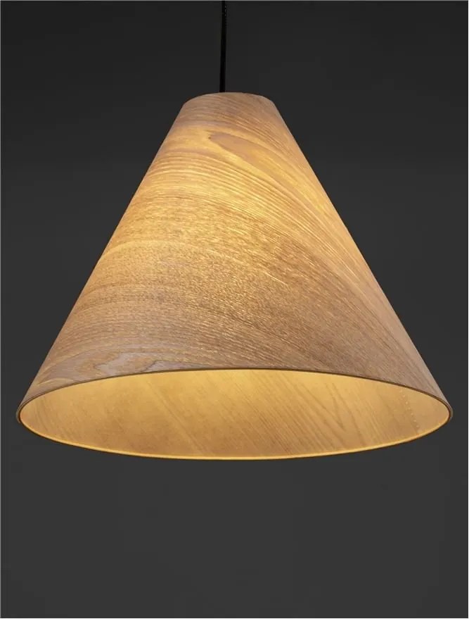 Lustra/Pendul lemn natural, ELYSIAN, D 45cm