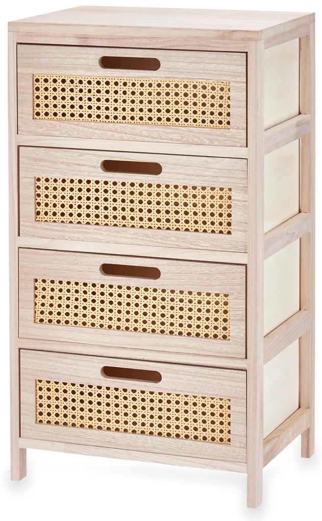 Comoda cu 4 sertare, impletitura vieneza, 29 x 40 x 73 cm