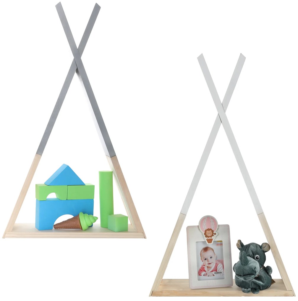 Raft pentru copii Cinderella (alb + natural). 1028668