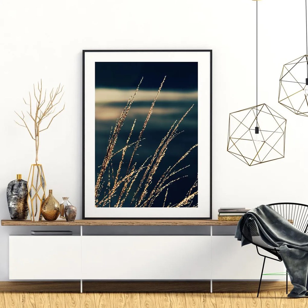 Poster - Detaliu de ierburi de apă (A4)