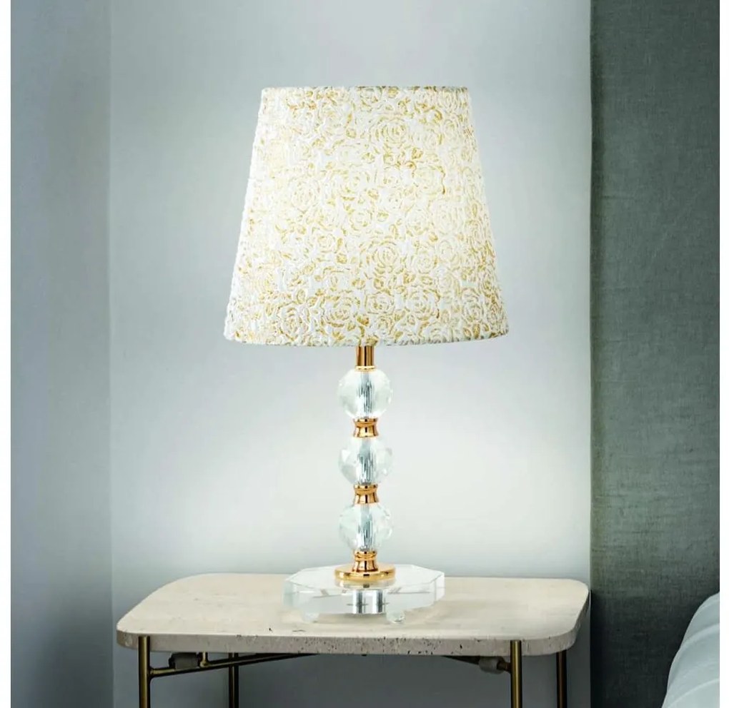 Lampă de cristal de masă Ideal Lux QUEEN 1xE27/60W/230V auriu