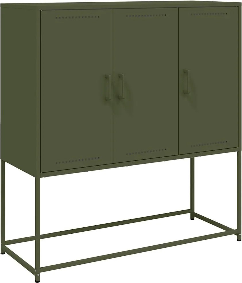 vidaXL Dulap înalt, verde măsliniu, 100,5x39x107 cm, oțel
