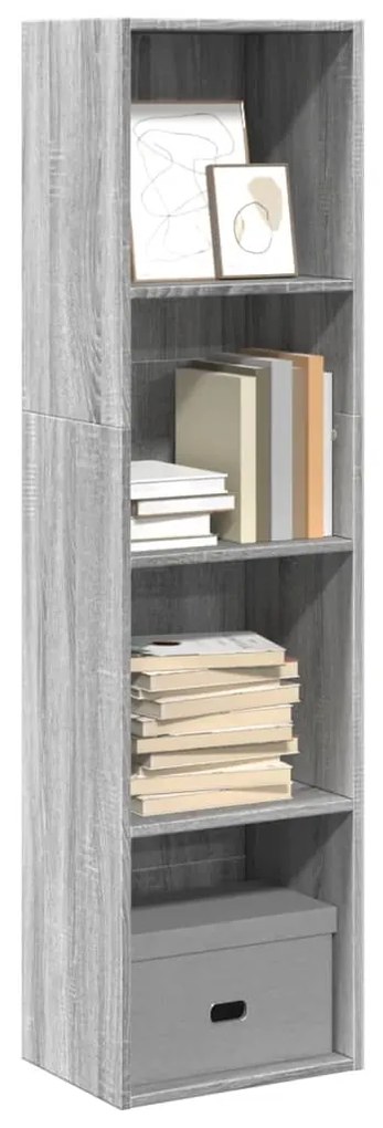 vidaXL Bibliotecă, gri sonoma, 40x30x152 cm, lemn prelucrat