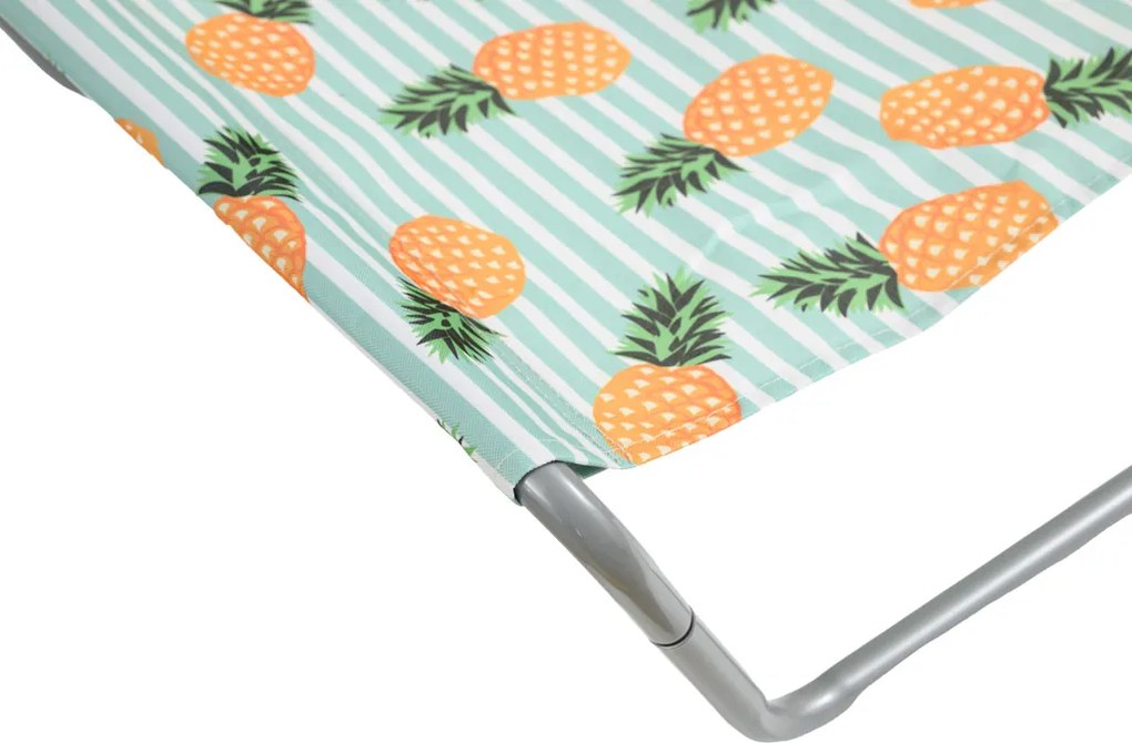 Set de 2 sezlonguri de plaja pliabile SAND PINEAPPLE, colorate