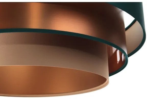 Lustr TRINITI 1xE27/60W/230V verde/cupru pe cablu