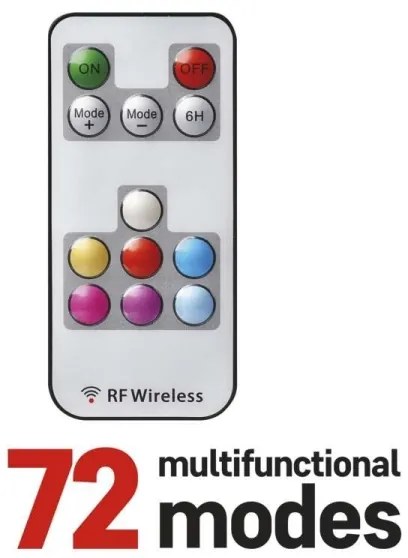 Instalație LED RGB de Crăciun de exterior 120xLED/72 de moduri 15m IP44 + telecomandă