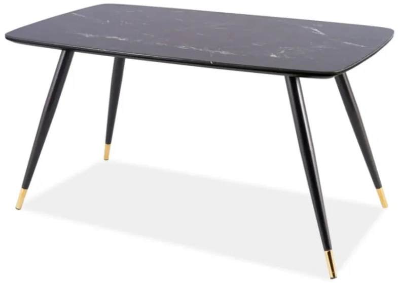 Masă de sufragerie Celestina (negru + negru) (pentru 4 până la 6 persoane). 1050076