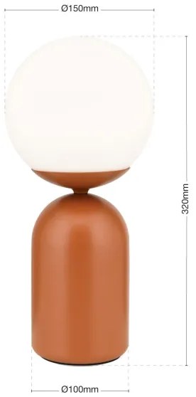 Lampă de masă Orion LA 4-1223/1 STANLEY 1xE14/25W/230V ceramică/maro