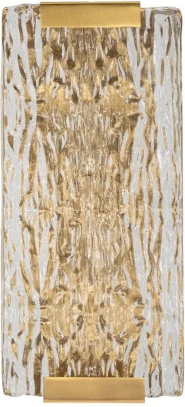 Aplică de perete aurie din sticlă Oblin – Mauro Ferretti