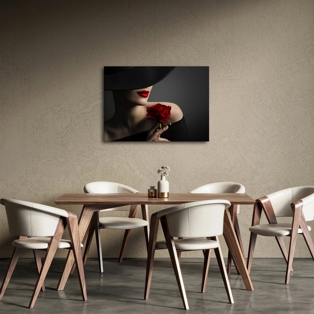 Tablou - Femeia cu flori (70x50 cm)