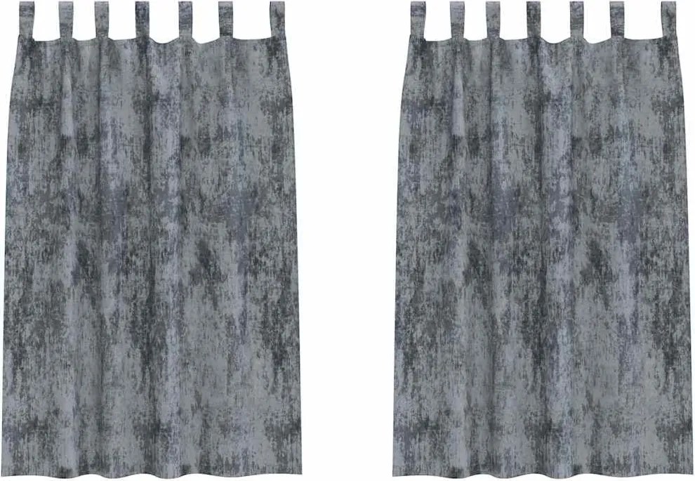 vidaXL Cortine din catifea 2 pcs Gri argintie 175 x 140 cm Catifea