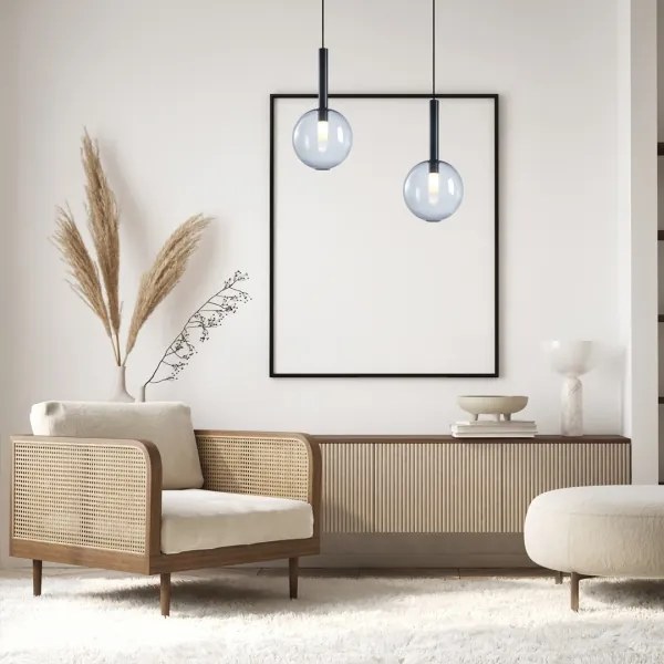 Lustră pe cablu NIKO 1xG9/9W/230V d. 20 cm negru