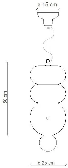 Lustra retro realizata manual din ceramica Bumbum