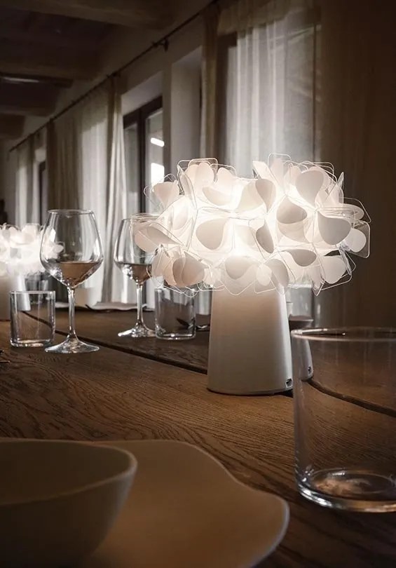 Veioza, Lampa de masa cu baterii ideala restaurant Clizia Mama Non Mama White