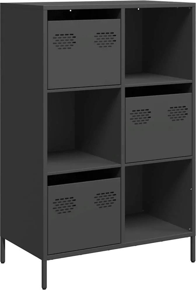 vidaXL Dulap înalt, negru, 68x39x103,5 cm, oțel