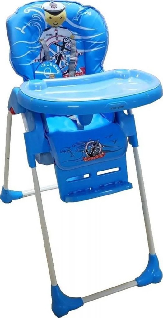 Scaun de masa pentru copii si bebe Baby Care™ CC reglabil in 3 trepte,pliabil, centura de siguranta, sezut comfortabil, masuta detasabila, pozitie