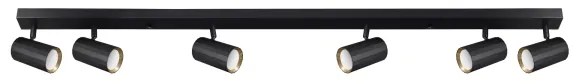 Spot NICEA 6xGU10/10W/230V negru