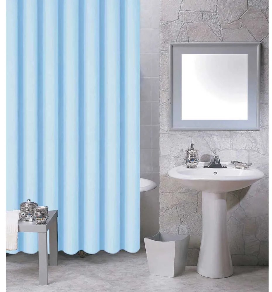 PERDEA DUS PVA+INELE, BLUE