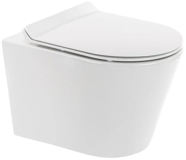 Toaletă Ride montată pe perete, fără margine