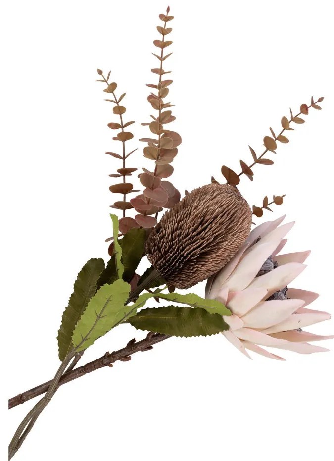 Buchet de flori artificiale Protea, burgundy mix 65 cm