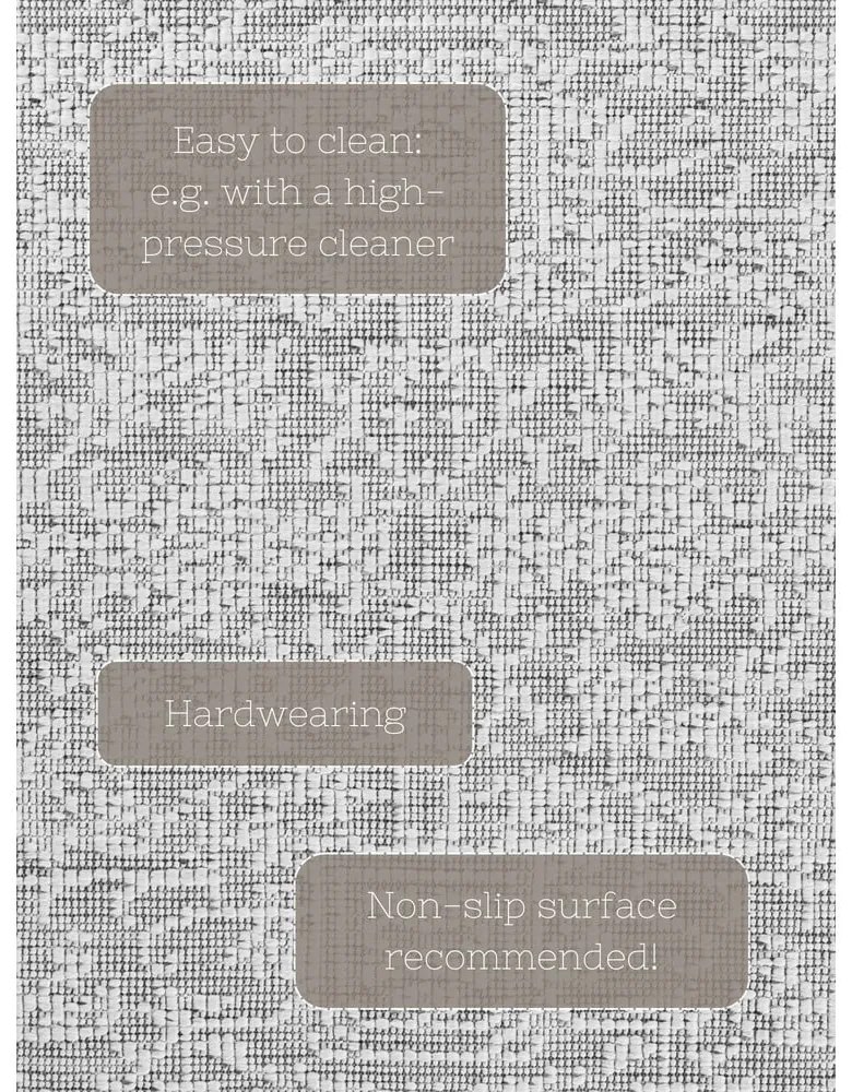 Covor tip traversă pentru interior și exterior gri/fildeș 80x250 cm Duet Kona – NORTHRUGS