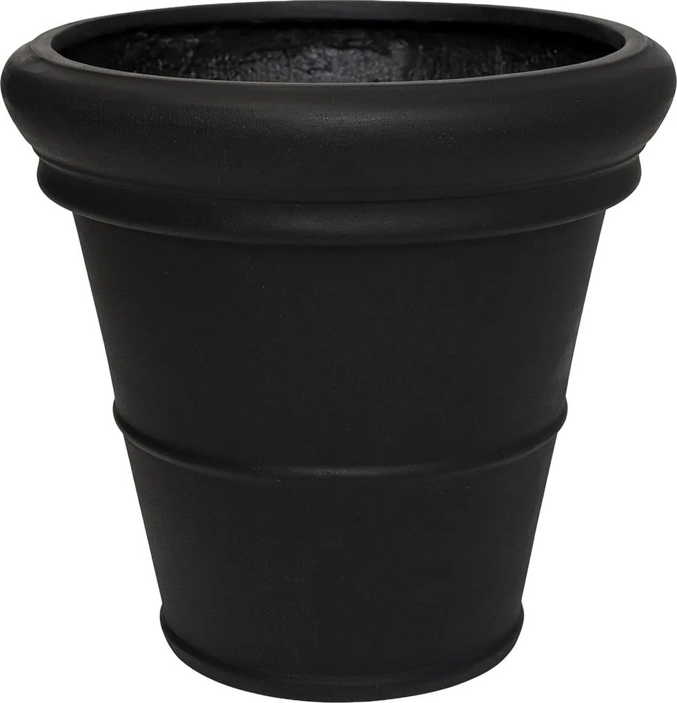 Ghiveci Bucket Low Classic, negru, dimensiuni multiple - PotteryPots mărimea: S - ø 41 cm | înălțime 38 cm