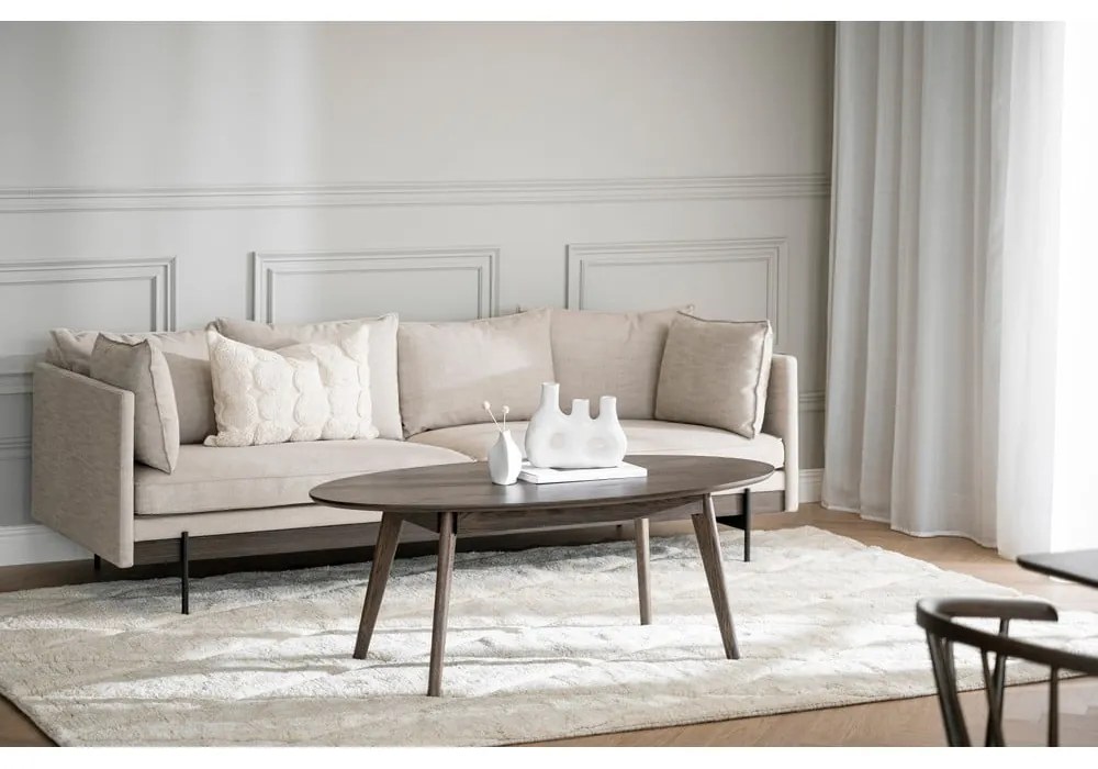 Măsuță de cafea maro închis cu aspect de lemn de stejar 65x130 cm Yumi – Rowico