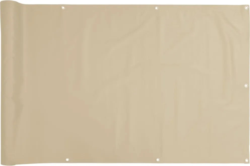 vidaXL Prelată balcon, material textil oxford, 75 x 600 cm, bej