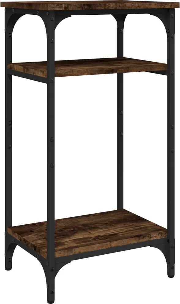 vidaXL Masă laterală, stejar fumuriu, 40x30x75 cm, lemn prelucrat