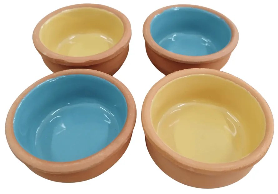 Set 4 Boluri din Lut Termorezistente  8 x 3,5 cm  Design Durabil si Functional pentru Bucataria Ta