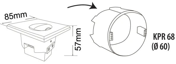 Corp de iluminat LED de exterior pentru scări DECENTLY LED/1,5W/230V 3000/4000/6500K IP44