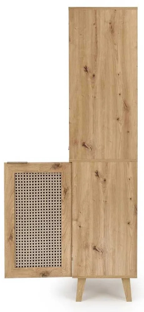 Dulap cu rafturi Rustico, stejar artisan