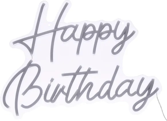 Atmosphera - Decorațiune neon LED de perete HAPPY BIRTHDAY LED/5V