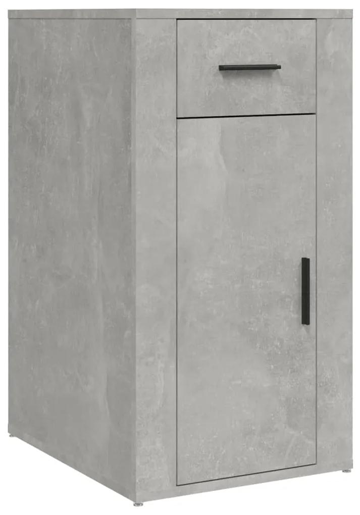 816796 vidaXL Dulap de birou, gri beton, 40x49x75 cm, lemn prelucrat