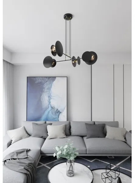 Lustră pe cablu IDEA 4xE27/15W/230V negru