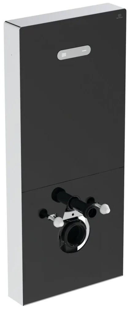 Modul Ideal Standard NeoX pentru vas wc suspendat, sticla neagra, actionare pneumatica Negru