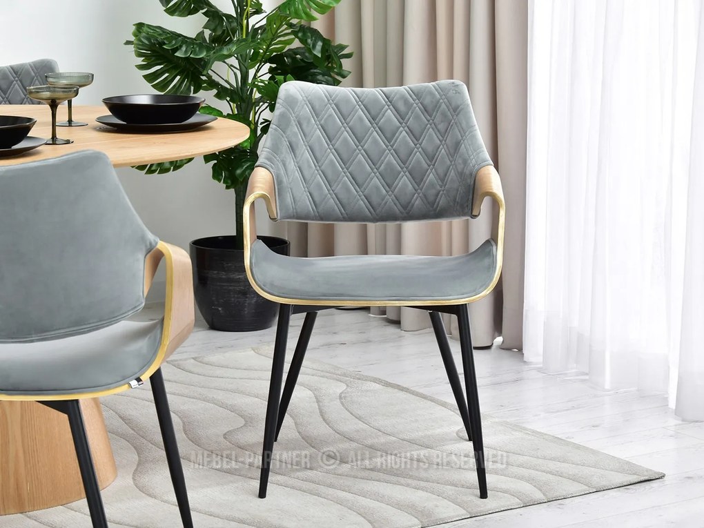 Scaun Rolf K (stejar gri + negru). Promo -14%. 1111253