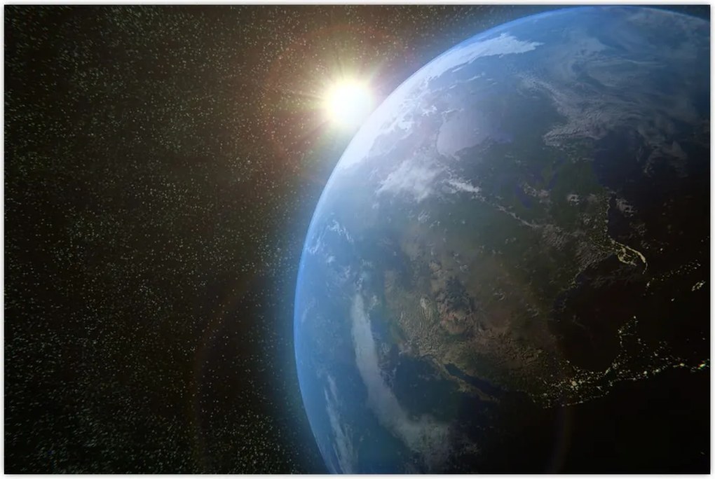 Tablou - Pământul privit din spațiu (90x60 cm)