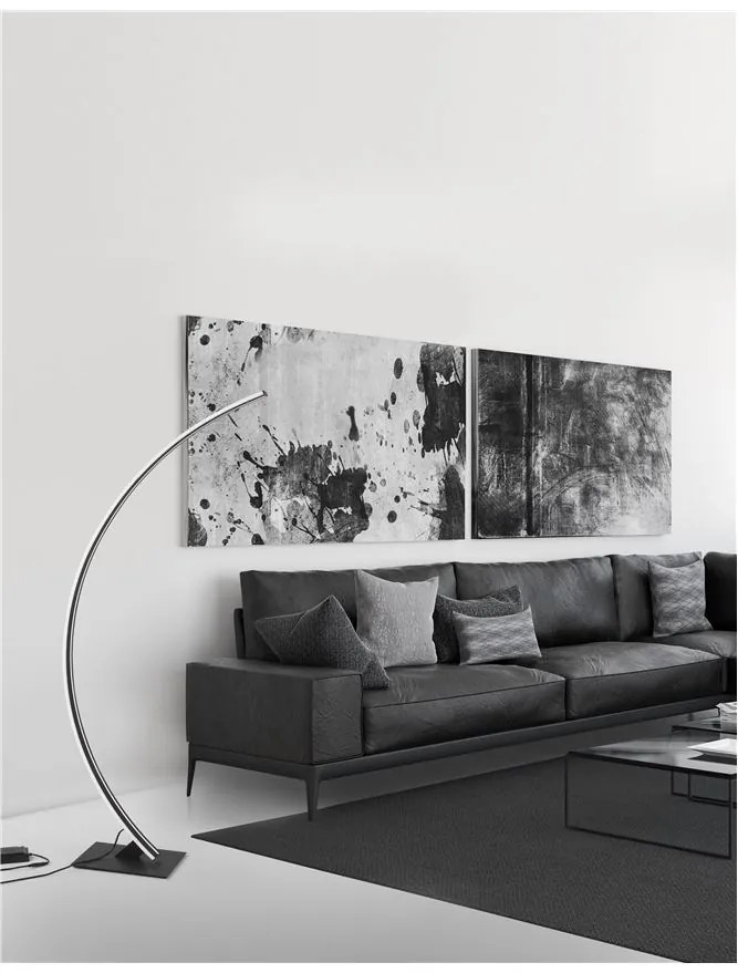 Lampadar / Lampa de podea LED design modern Breton black NVL-9348092