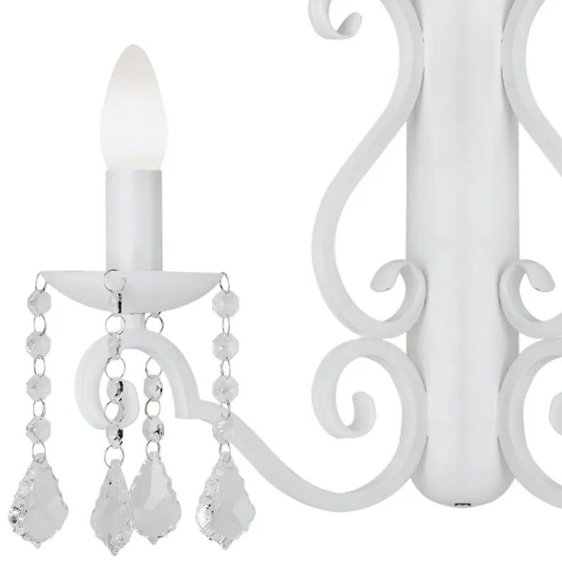 Aplica de perete design modern Diadema alb