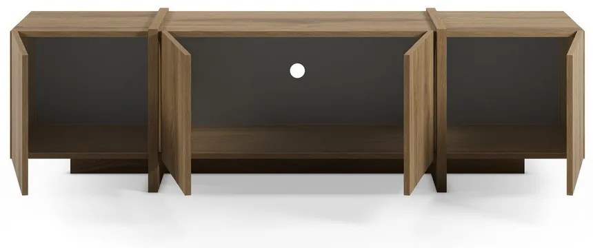 Comodă TV în culoare naturală cu aspect de lemn de stejar 180x55x35 cm Volia – Marckeric