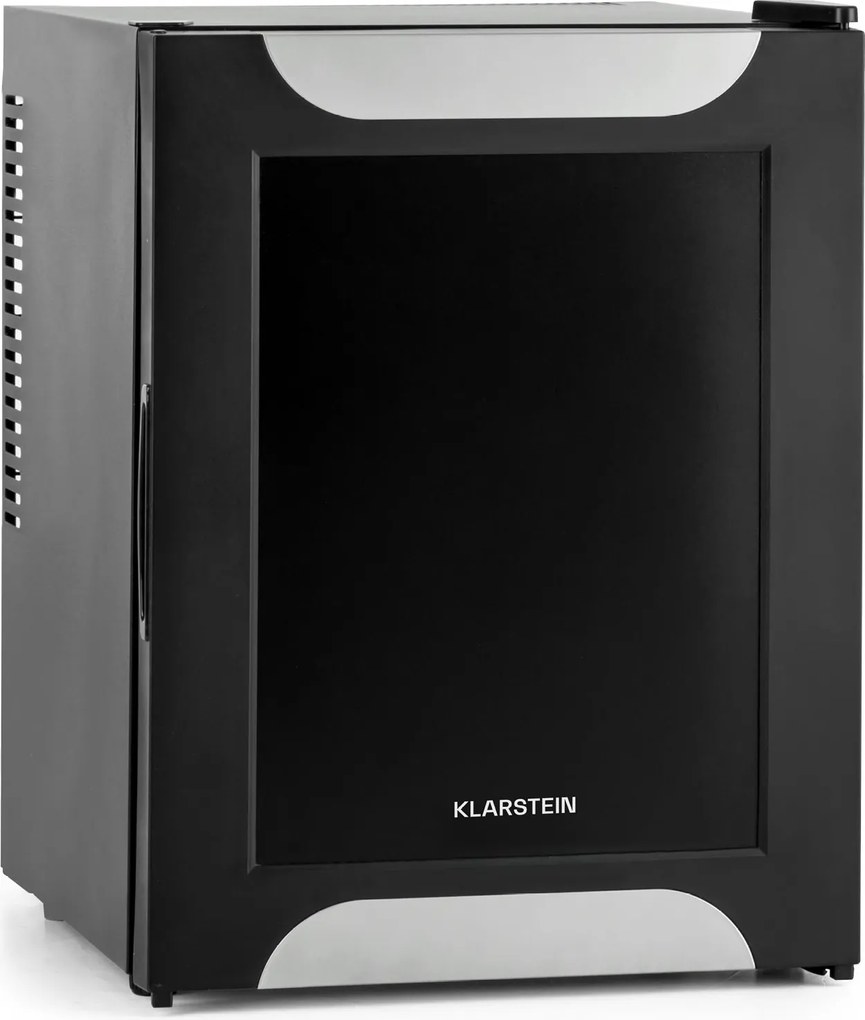 Klarstein Happy Hour, negru cu ușă decorativă, minibar, frigider, 33 l, silențios, G